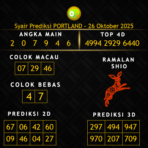 Prediksi Portland Hari Ini 26-oktober-2025