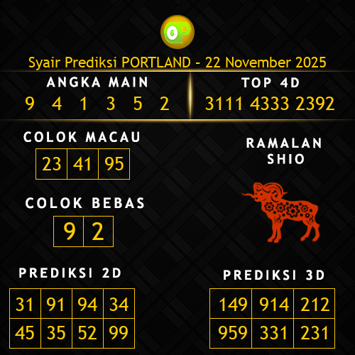 Prediksi Portland Hari Ini 22-november-2025