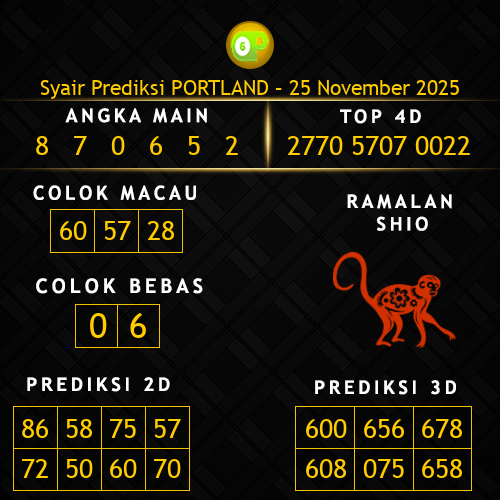 Prediksi Portland Hari Ini 25-november-2025