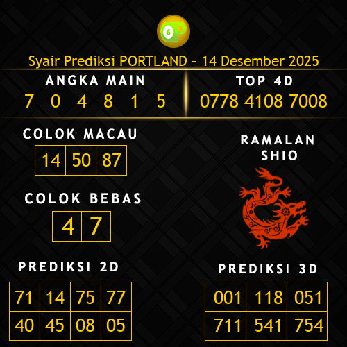Prediksi Portland Hari Ini 14-desember-2025