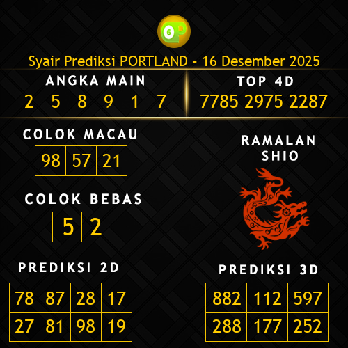 Prediksi Portland Hari Ini 16-desember-2025