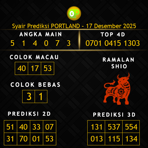 Prediksi Portland Hari Ini 17-desember-2025