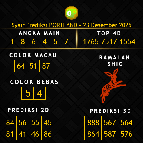 Prediksi Portland Hari Ini 23-desember-2025