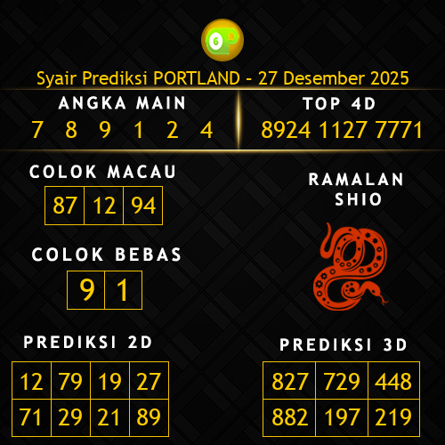 Prediksi Portland Hari Ini 27-desember-2025