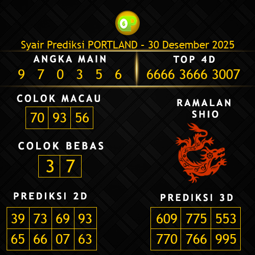 Prediksi Portland Hari Ini 30-desember-2025