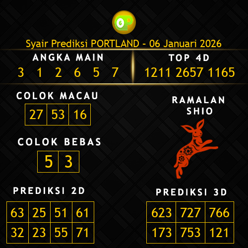 Prediksi Portland Hari Ini 6-januari-2026