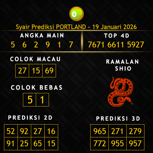 Prediksi Portland Hari Ini 19-januari-2026