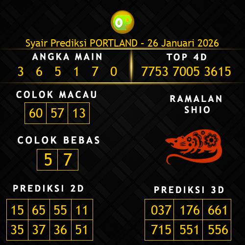 Prediksi Portland Hari Ini 26-januari-2026