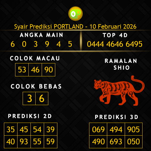 Prediksi Portland Hari Ini 10-februari-2026