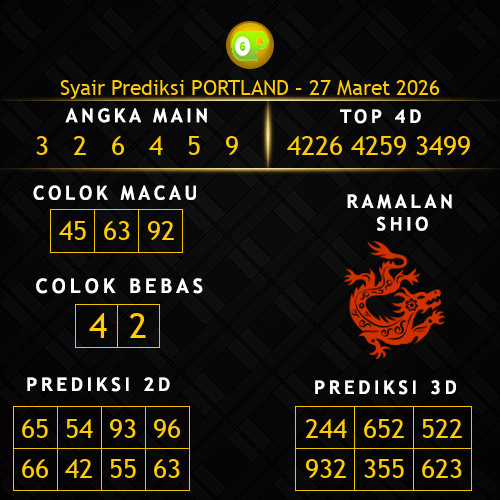 Prediksi Portland Hari Ini 27-maret-2026