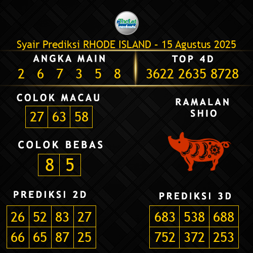 Prediksi Rhode Island Hari Ini 15-agustus-2025