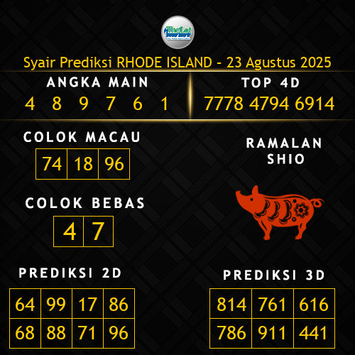 Prediksi Rhode Island Hari Ini 23-agustus-2025