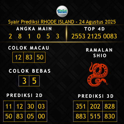 Prediksi Rhode Island Hari Ini 24-agustus-2025