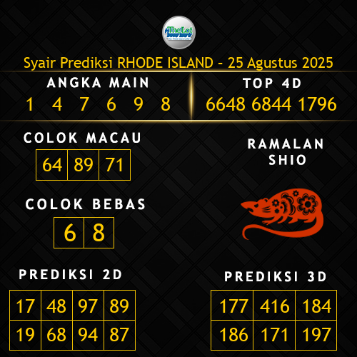 Prediksi Rhode Island Hari Ini 25-agustus-2025