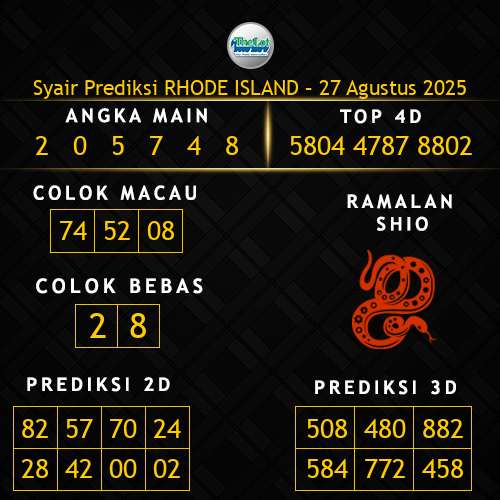 Prediksi Rhode Island Hari Ini 27-agustus-2025