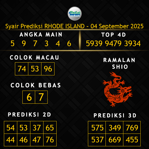 Prediksi Rhode Island Hari Ini 4-september-2025
