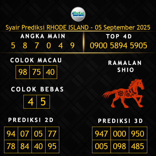 Prediksi Rhode Island Hari Ini 5-september-2025