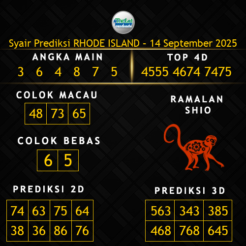 Prediksi Rhode Island Hari Ini 14-september-2025