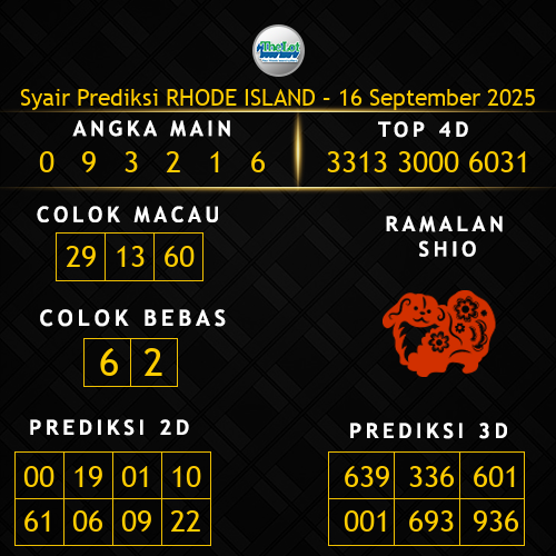 Prediksi Rhode Island Hari Ini 16-september-2025