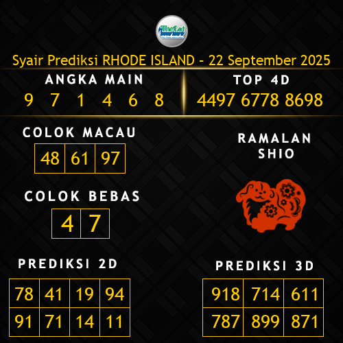 Prediksi Rhode Island Hari Ini 22-september-2025