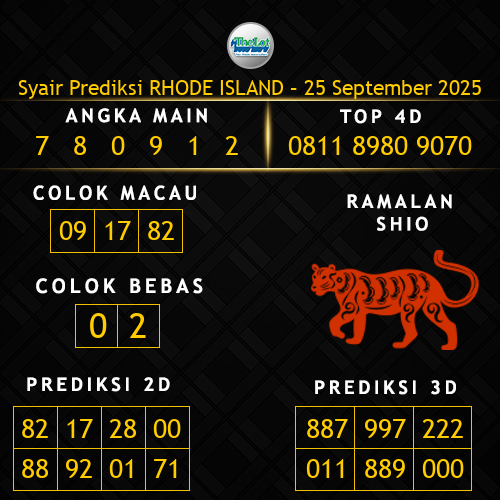 Prediksi Rhode Island Hari Ini 25-september-2025