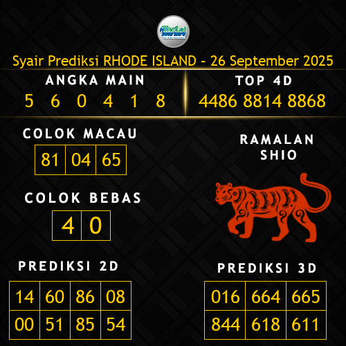 Prediksi Rhode Island Hari Ini 26-september-2025