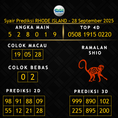 Prediksi Rhode Island Hari Ini 28-september-2025