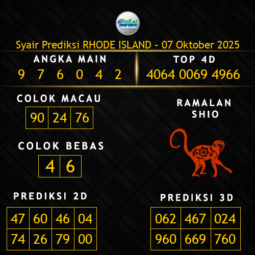 Prediksi Rhode Island Hari Ini 7-oktober-2025