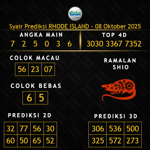 Prediksi Rhode Island Hari Ini 8-oktober-2025