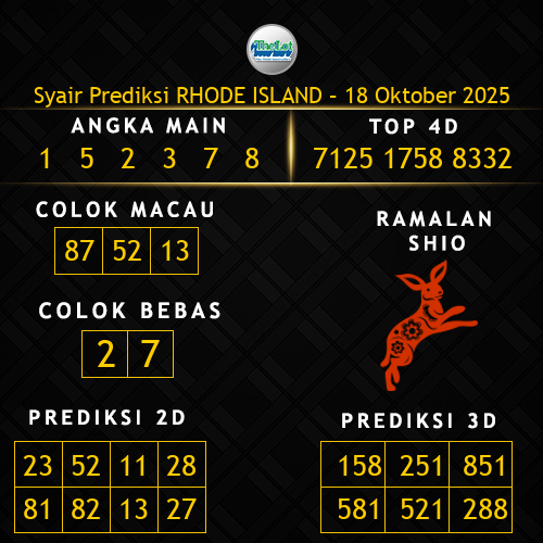 Prediksi Rhode Island Hari Ini 18-oktober-2025