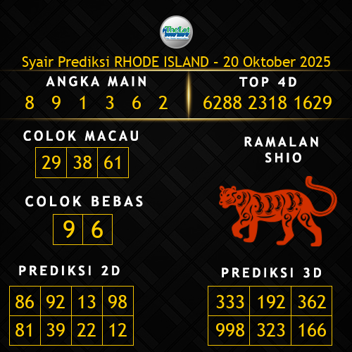 Prediksi Rhode Island Hari Ini 20-oktober-2025