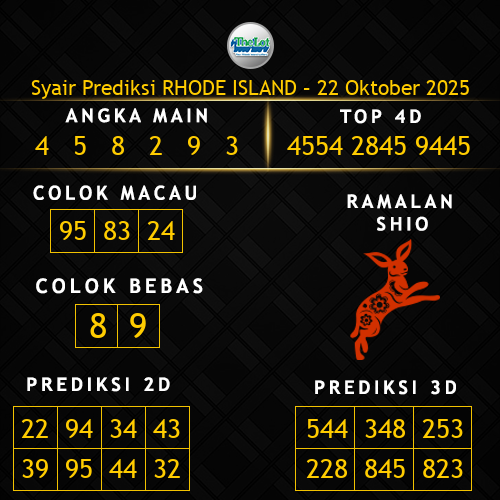 Prediksi Rhode Island Hari Ini 22-oktober-2025