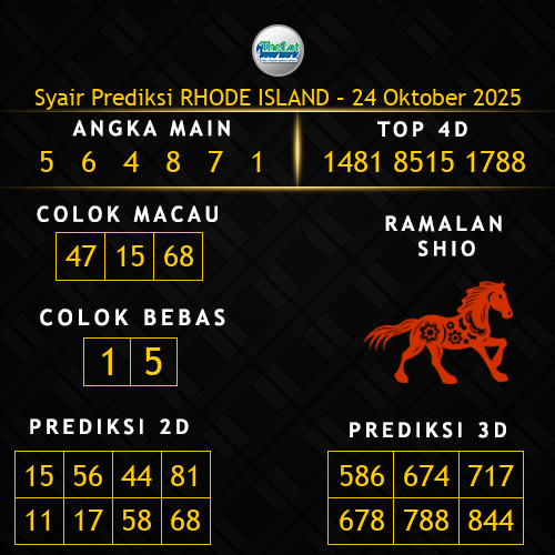 Prediksi Rhode Island Hari Ini 24-oktober-2025
