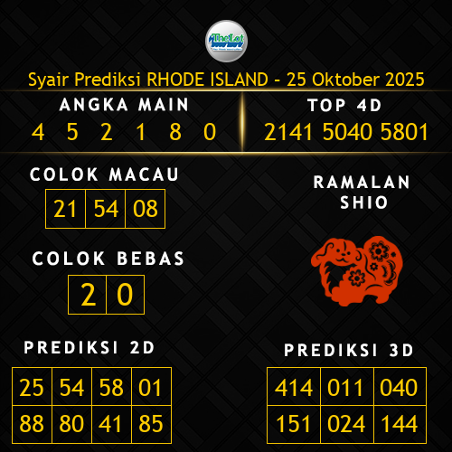 Prediksi Rhode Island Hari Ini 25-oktober-2025