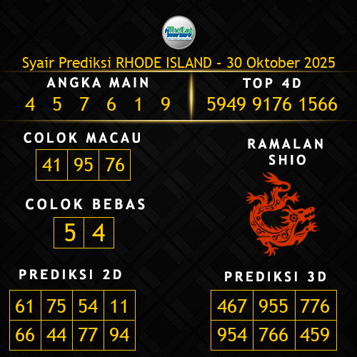 Prediksi Rhode Island Hari Ini 30-oktober-2025