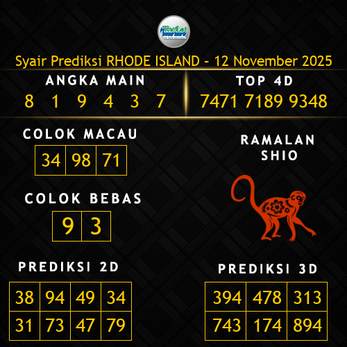 Prediksi Rhode Island Hari Ini 12-november-2025