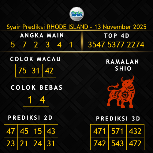 Prediksi Rhode Island Hari Ini 13-november-2025