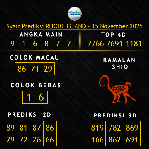 Prediksi Rhode Island Hari Ini 15-november-2025