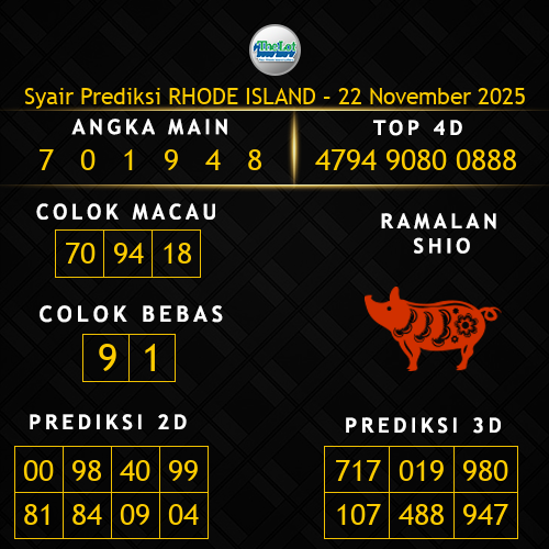 Prediksi Rhode Island Hari Ini 22-november-2025