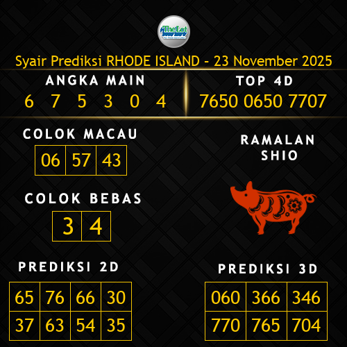 Prediksi Rhode Island Hari Ini 23-november-2025