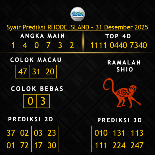 Prediksi Rhode Island Hari Ini 31-desember-2025