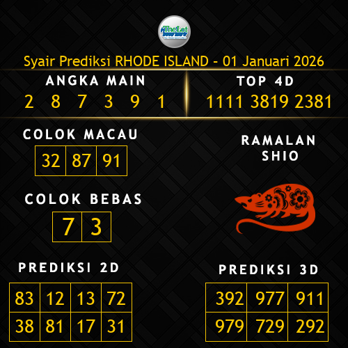 Prediksi Rhode Island Hari Ini 1-januari-2026
