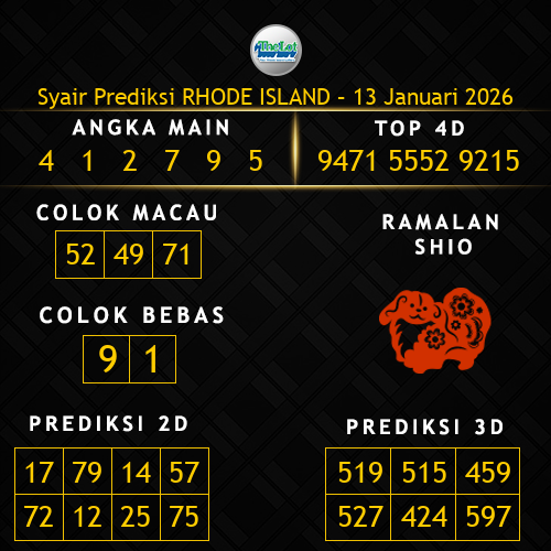 Prediksi Rhode Island Hari Ini 13-januari-2026