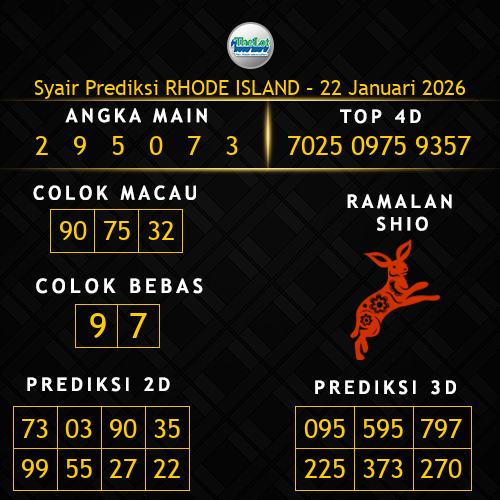 Prediksi Rhode Island Hari Ini 22-januari-2026