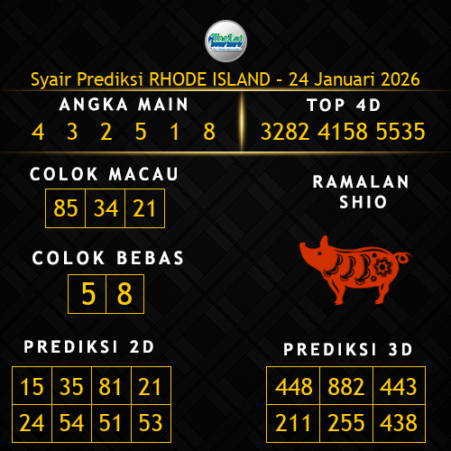 Prediksi Rhode Island Hari Ini 24-januari-2026