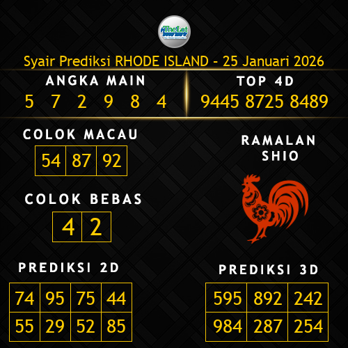 Prediksi Rhode Island Hari Ini 25-januari-2026