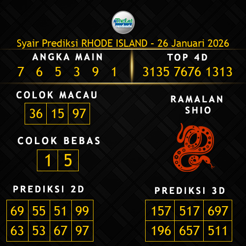 Prediksi Rhode Island Hari Ini 26-januari-2026