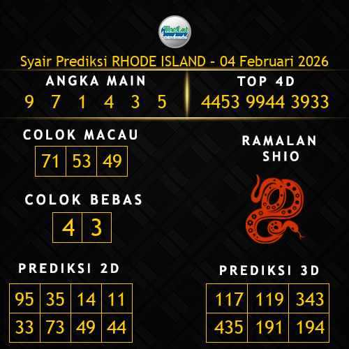 Prediksi Rhode Island Hari Ini 4-februari-2026