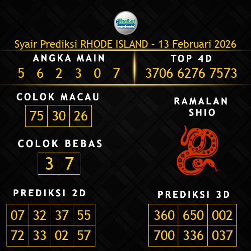 Prediksi Rhode Island Hari Ini 13-februari-2026