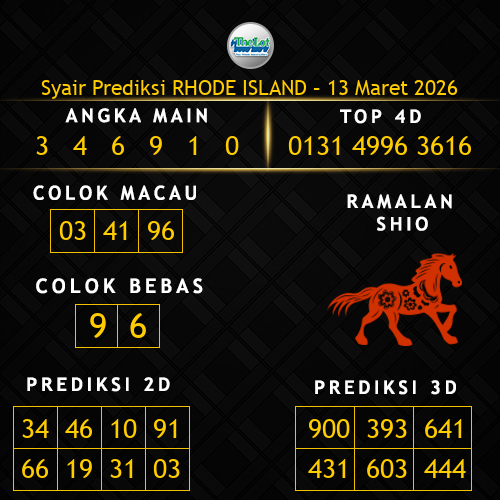 Prediksi Rhode Island Hari Ini 13-maret-2026
